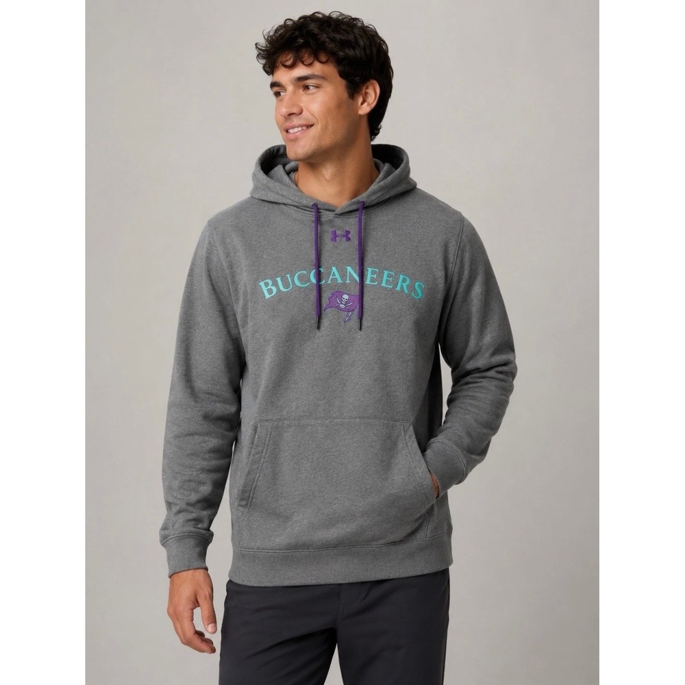 Under Armour Mens FSW Buccaneers ColdGear Hoodie Grey Small S College School